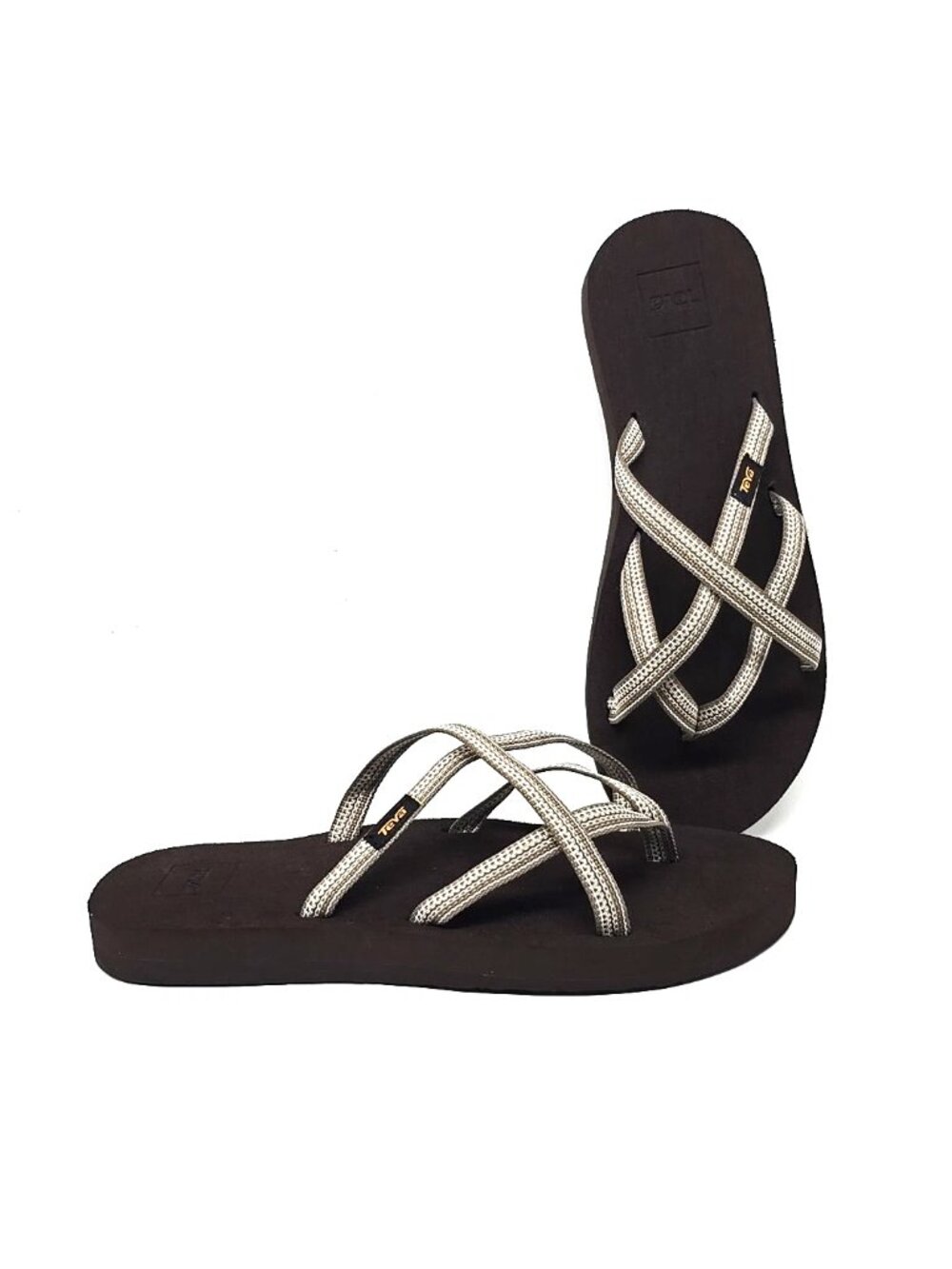 Teva Olowahu Brown Thong Flip Flops Sandals Shoes 6840C Women's Size 10